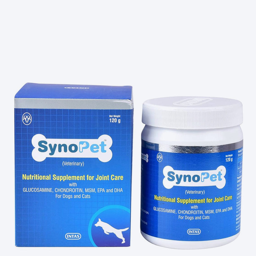 Intas Synopet Joint Support Powder For Dog & Cat - 120 gm - Heads Up For Tails