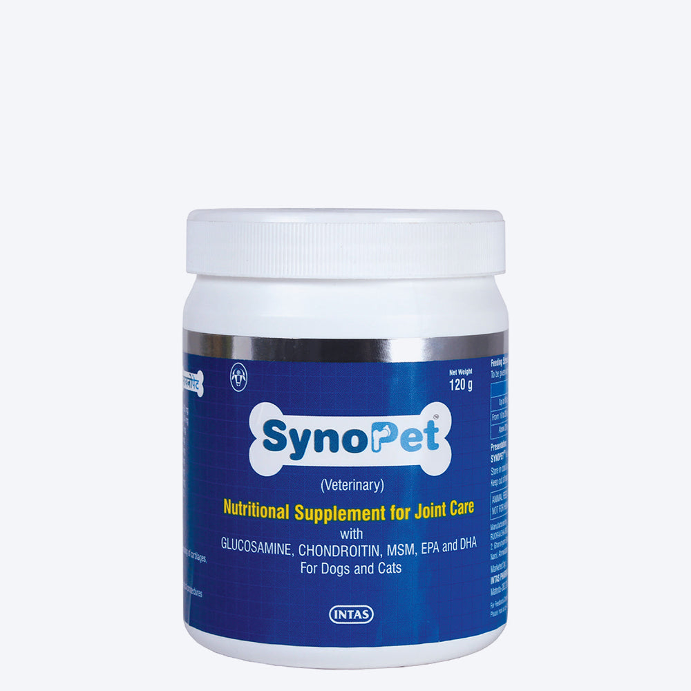Intas Synopet Joint Support Powder For Dog & Cat - 120 gm - Heads Up For Tails