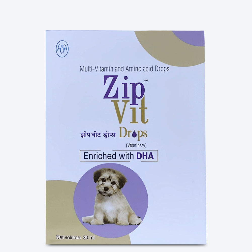Intas Zipvit Vitamin Drops For Dog & Cat - 30 ml - Heads Up For Tails