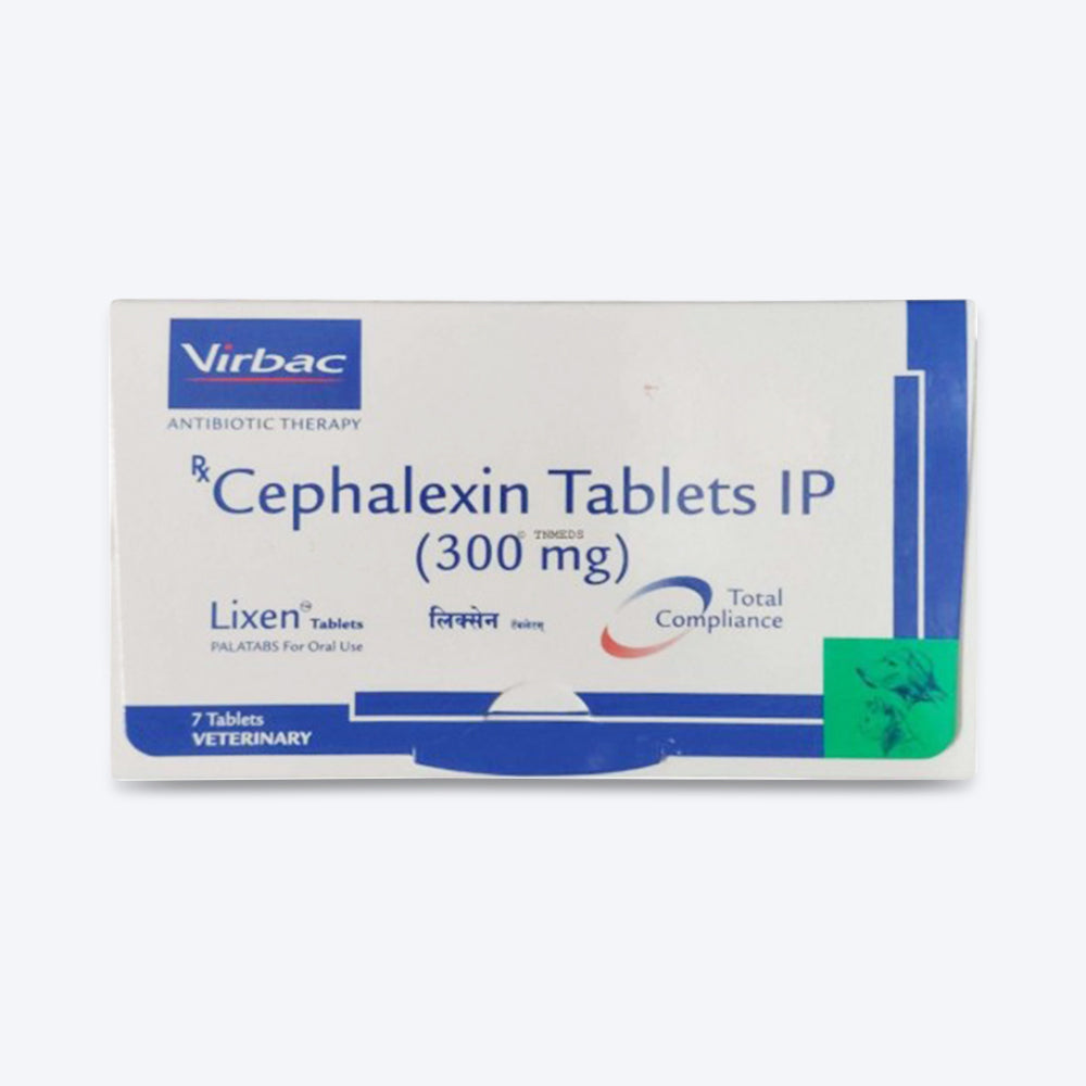 Virbac Lixen 300 mg Tablets For Dogs - 7 Tablets - Heads Up For Tails