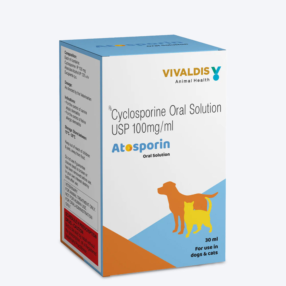 Vivaldis Atosporin Oral Antibiotic Solution For Dog & Cat - 30 ml - Heads Up For Tails