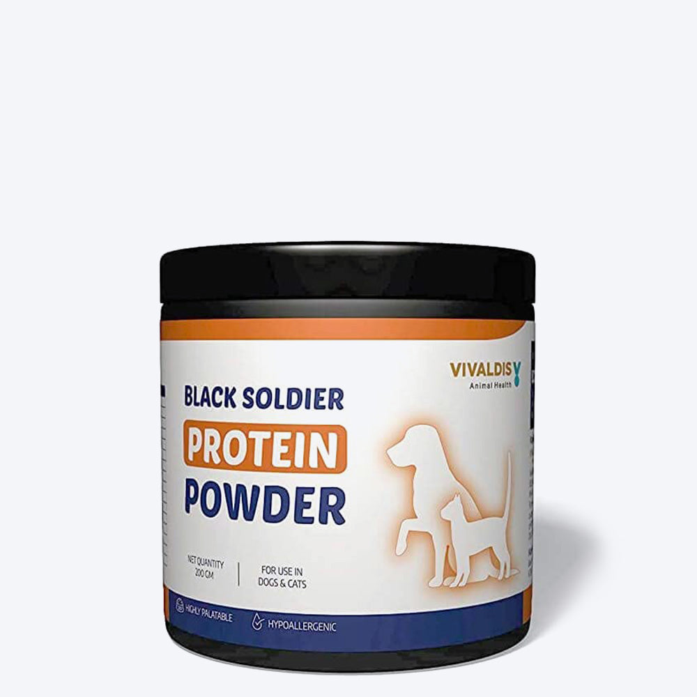 Vivaldis Black Soldier Fly Protein Powder Supplement For Dog & Cat - 200 gm - Heads Up For Tails