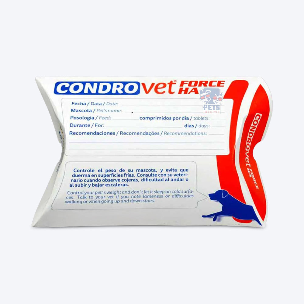 Vivaldis Condrovet Force HA Joint Support Tablets For Dog - 10 Tablets - Heads Up For Tails