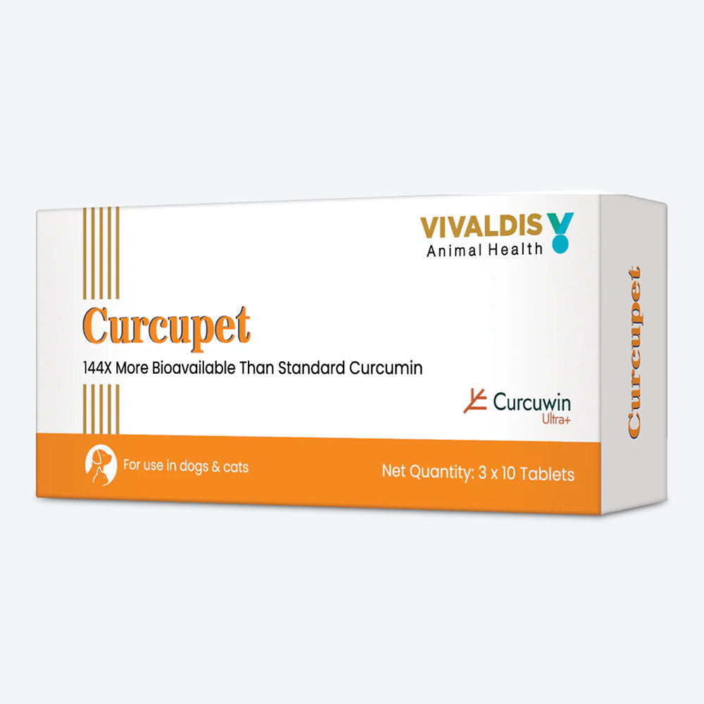 Vivaldis RX Curcupet Joint & Inflammatory Support Tablets For Dog & Cat - 30 Tablets - Heads Up For Tails