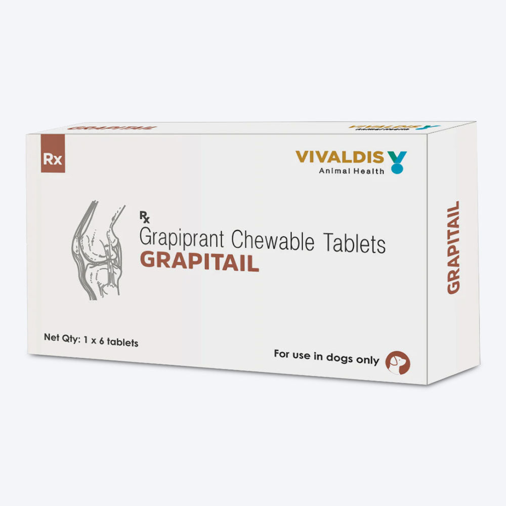 Vivaldis RX Grapitail (Grapiprant) Pain Relief Tablets 100 mg For Dogs - 6 Tablets - Heads Up For Tails