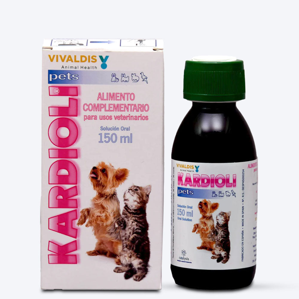 Vivaldis RX Kardioli Cardiac Support Liquid Supplement For Dog & Cat - 150 ml - Heads Up For Tails