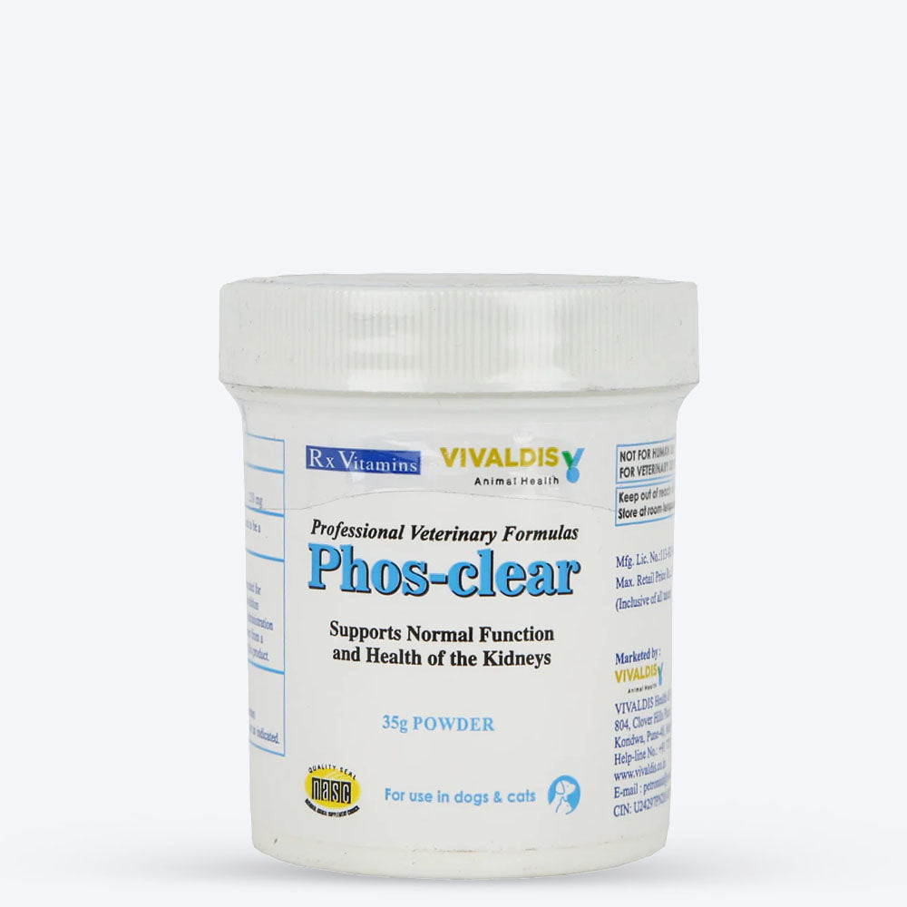 Vivaldis RX Phos-Clear Phosphate Binder Powder For Dog & Cat - 35 GM - Heads Up For Tails