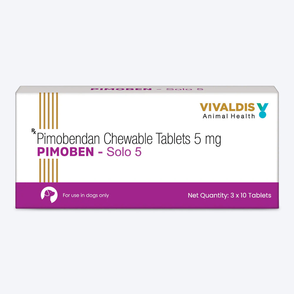 Vivaldis RX Pimoben-Solo Monotherapy Tablets 1.25 mg For Dog & Cat - 3x10 Tablets - Heads Up For Tails