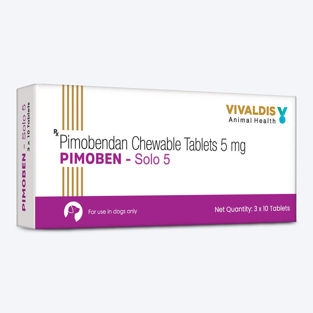 Vivaldis RX Pimoben-Solo Monotherapy Tablets 1.25 mg For Dog & Cat - 3x10 Tablets - Heads Up For Tails