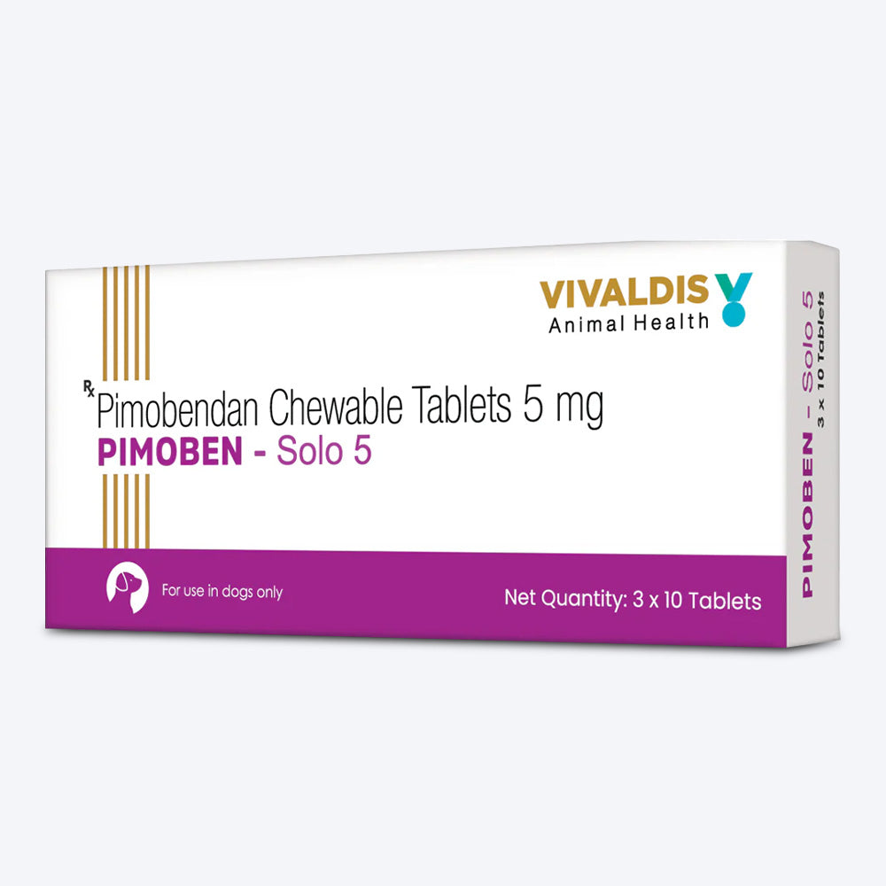 Vivaldis RX Pimoben-Solo Monotherapy Tablets 1.25 mg For Dog & Cat - 3x10 Tablets - Heads Up For Tails