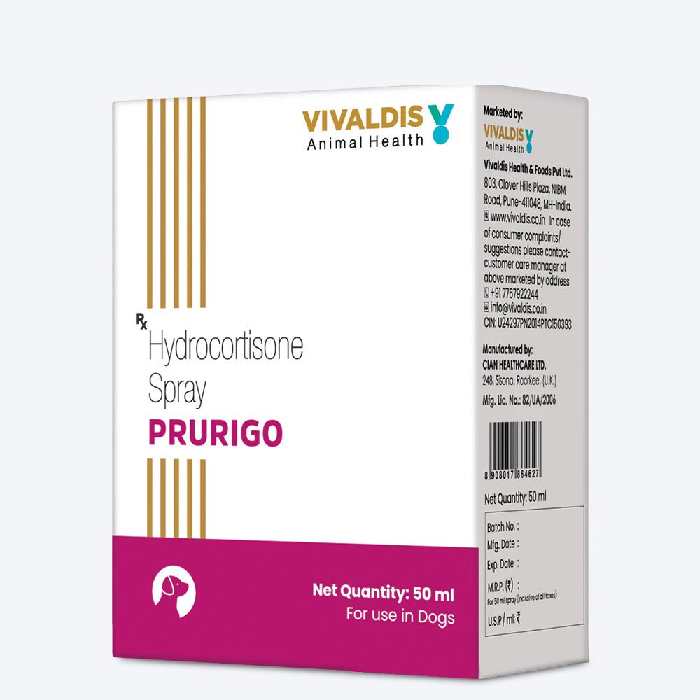 Vivaldis RX Prurigo Anti-Itch Spray For Dog & Cat - 50 ml - Heads Up For Tails