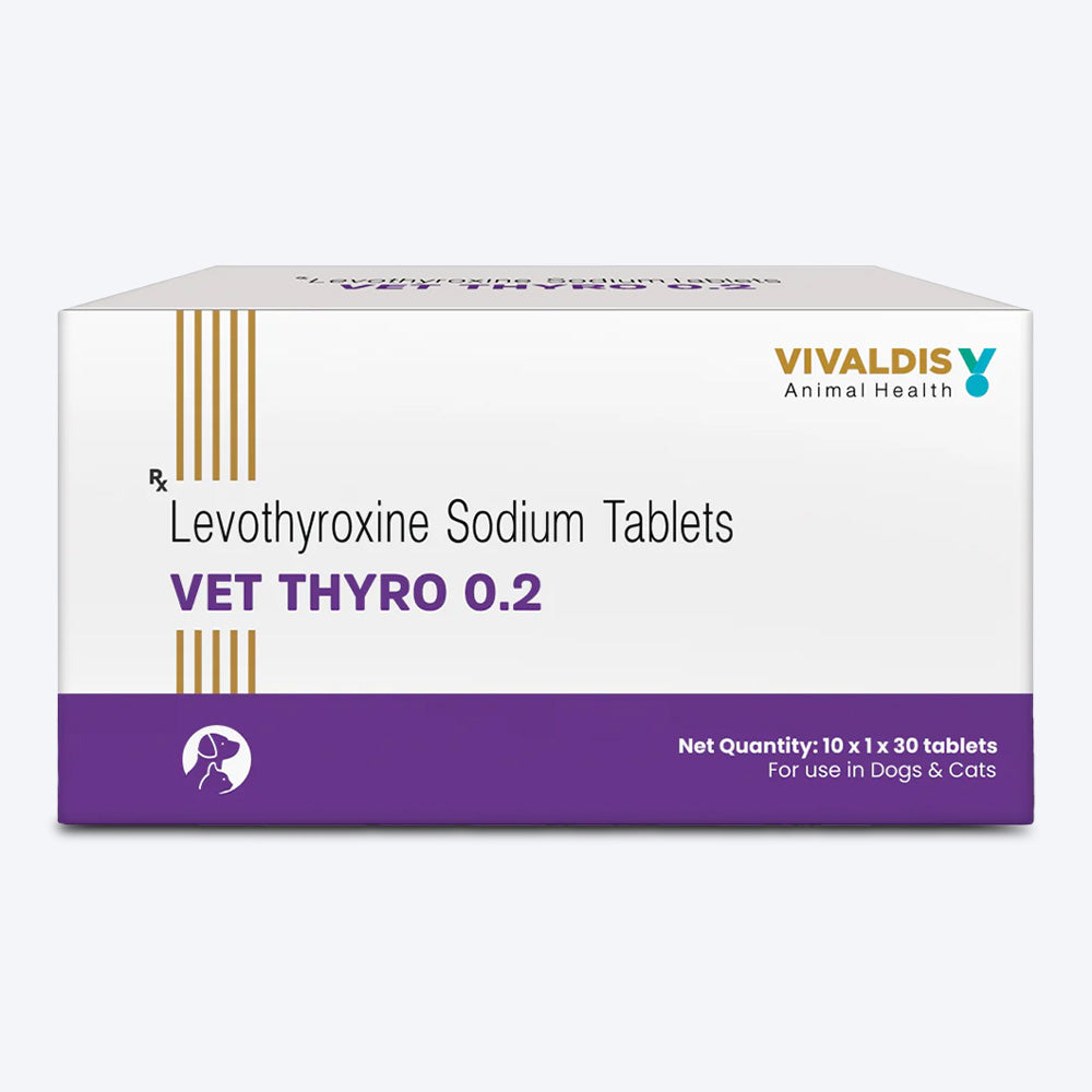 Vivaldis RX Vet Thyro 0.2 Thyroid Support Tablets For Dog & Cat - 30 Tablets - Heads Up For Tails