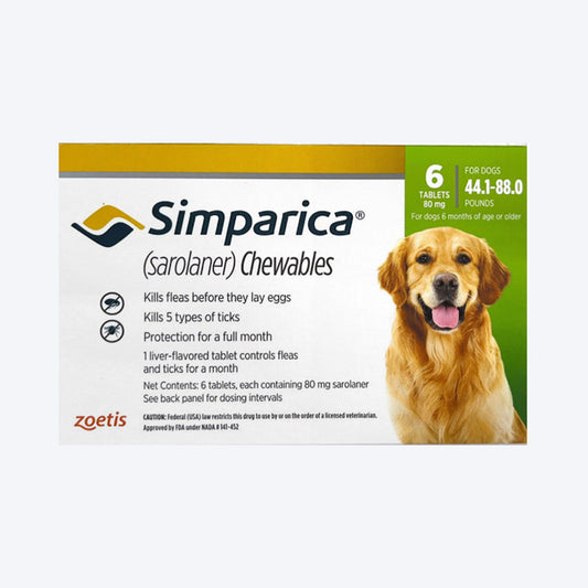 Zoetis Simparica UCT Chewable Tablet For Dog & Cat 6 Tablets - Heads Up For Tails