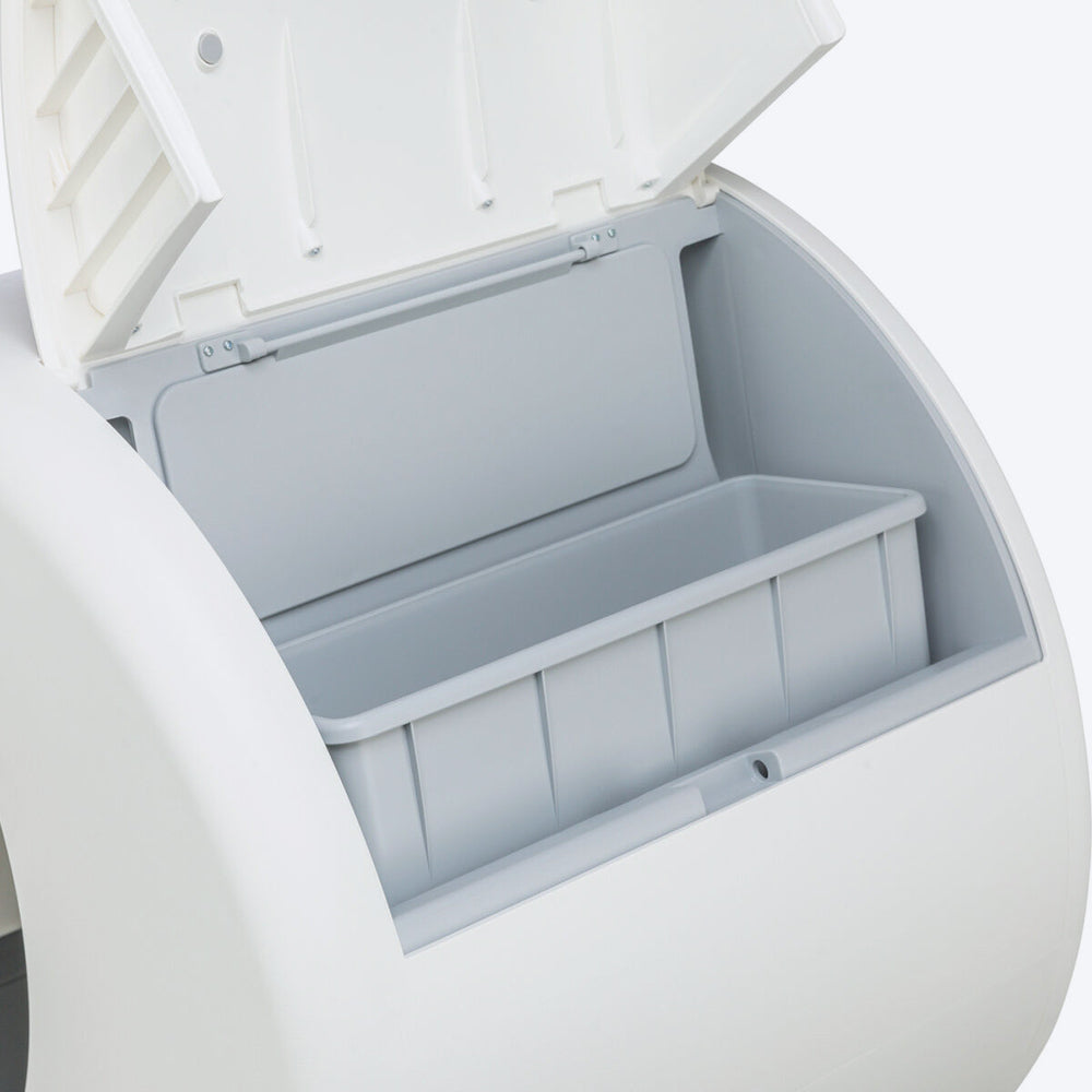 Trixie Self-Cleaning Litter Tray For Cat - White - 55.5 x 53 x 52 cm
