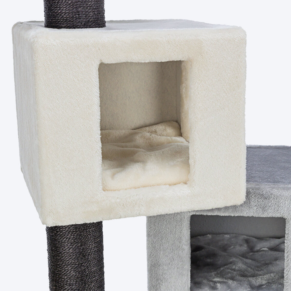Trixie Enzo Scratching Post Cat Tree - Cream & Grey_04