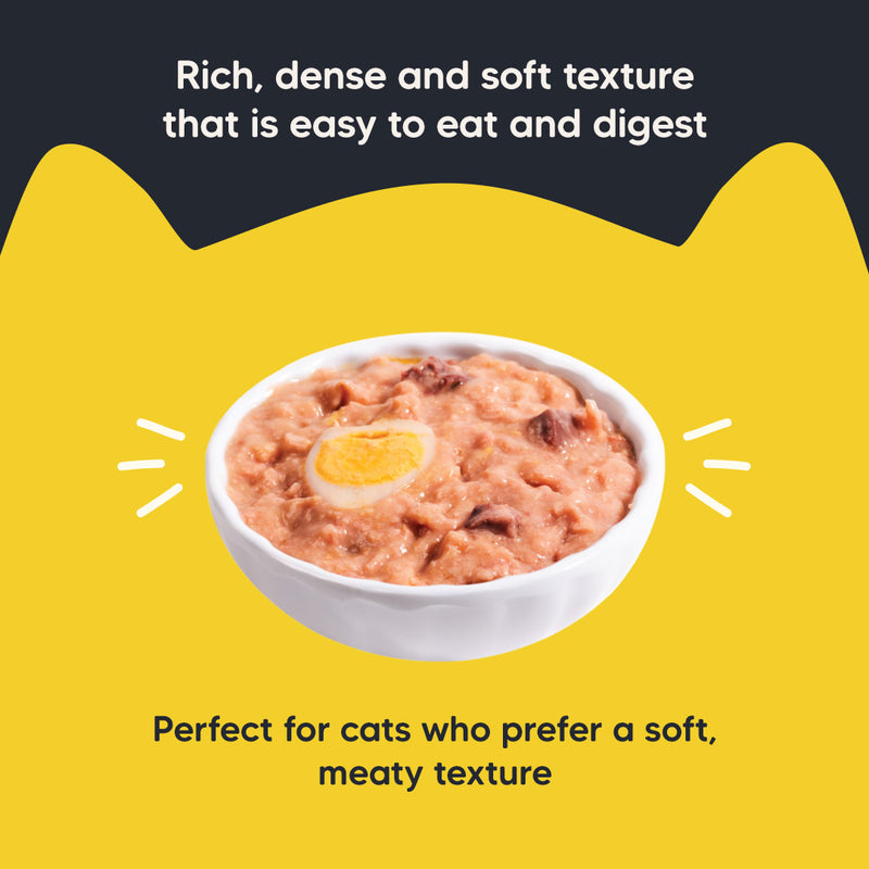 Meowsi by HUFT Chicken Breast with Quail Egg pâté Cat Wet Food, 80 gm, grain-free, with vitamins and minerals.