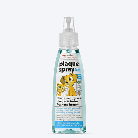 Petkin Plaque Spray - Dental Care Solution for Dogs and Cats - 120 ml - Heads Up For Tails