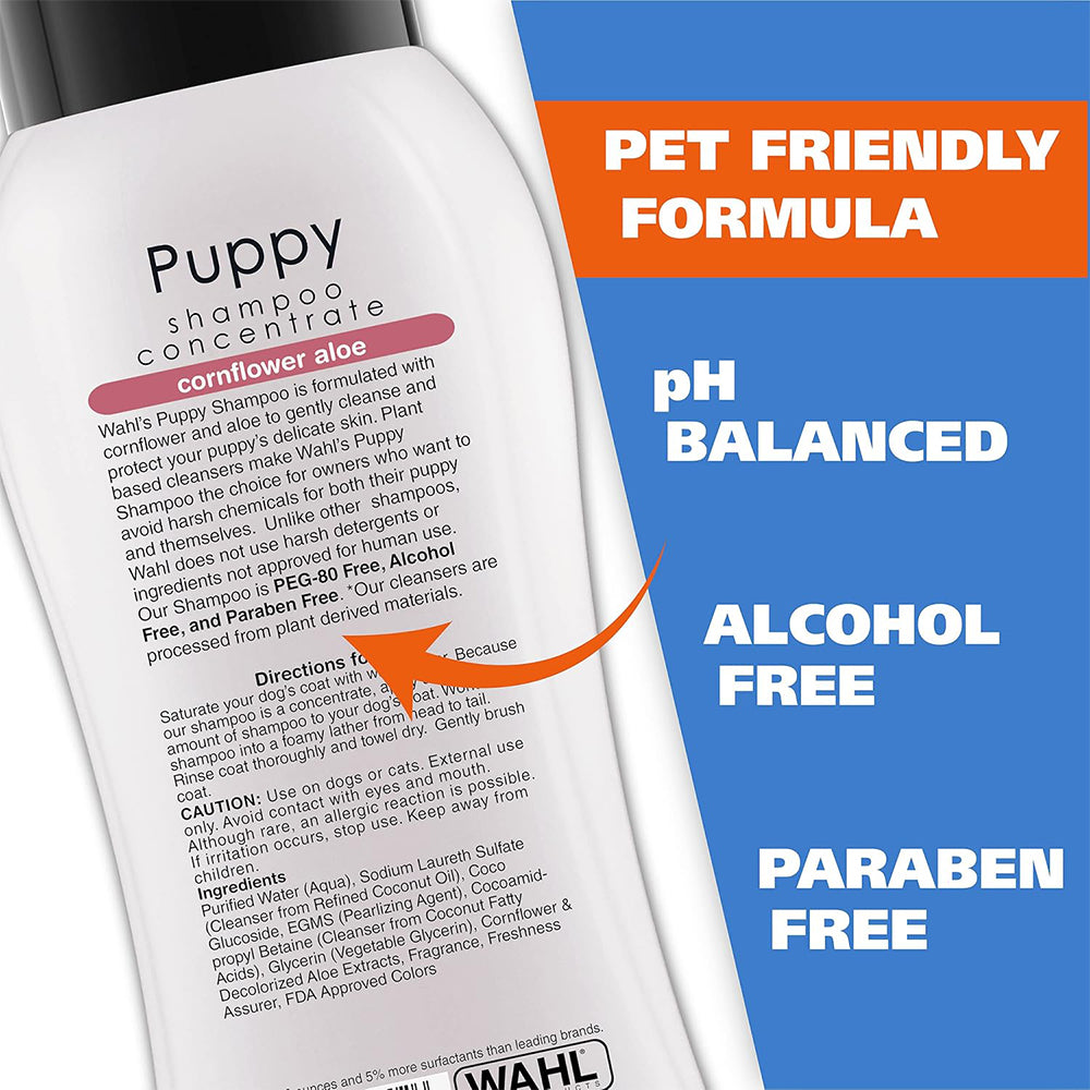 WAHL Puppy Shampoo - Cornflower Aloe - 709 ml - Heads Up For Tails