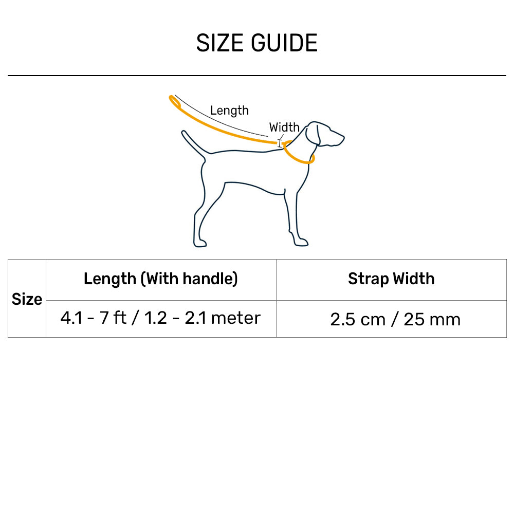 Dash Dog Oh-So-Handy Flexible Leash For Dog - Purple 7 ft - Heads Up For Tails