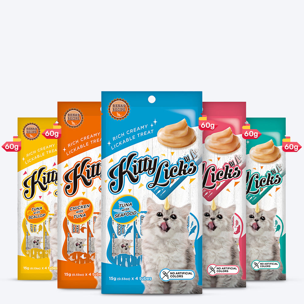 Rena's Recipe Kitty Licks Seafood Treat Mix For Cat - Heads Up For Tails
