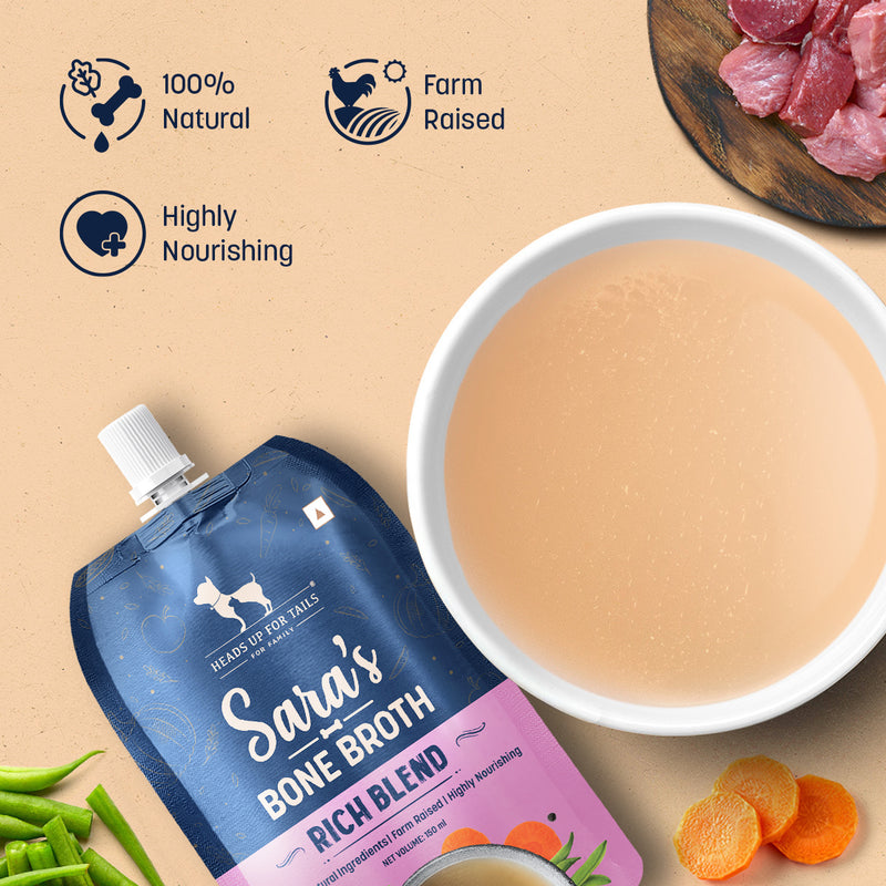HUFT Sara's Rich Blend Bone Broth For Dogs - 150 ml - Heads Up For Tails
