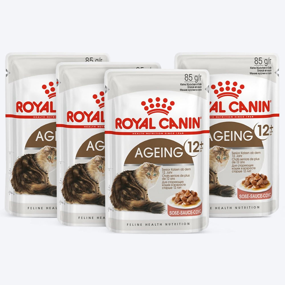 Royal Canin Ageing 12+ Gravy Wet Cat Food - 85 g packs - Heads Up For Tails