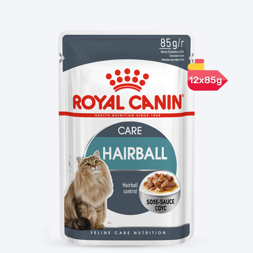 Royal Canin Hairball Care Gravy Wet Cat Food - 85 g packs - Heads Up For Tails