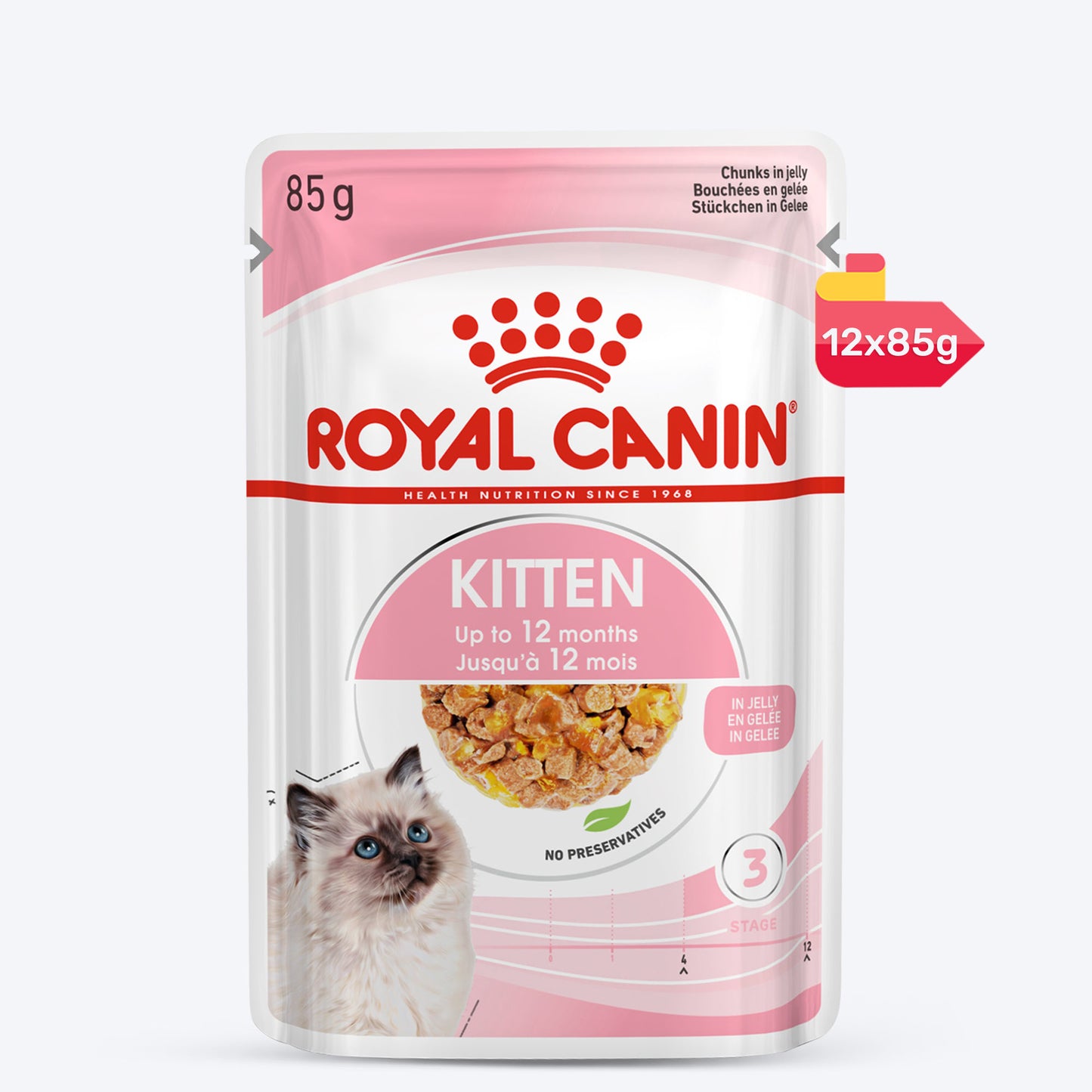 Royal Canin Kitten Jelly Wet Cat Food - 85 g packs - Heads Up For Tails
