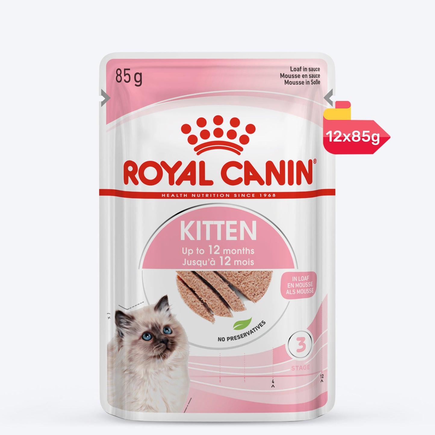 Royal Canin Loaf Wet Kitten Food - 85 g packs - Heads Up For Tails