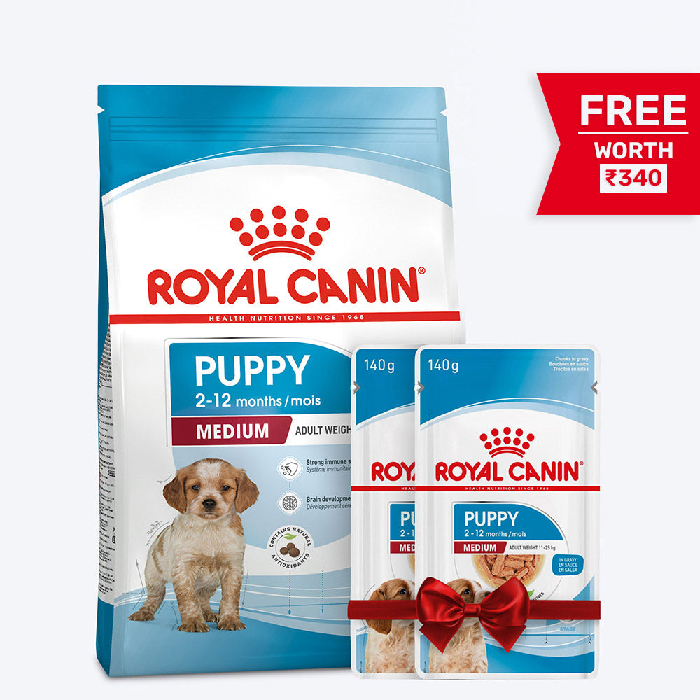 Royal Canin Medium Puppy Dry Dog Food - Heads Up For Tails