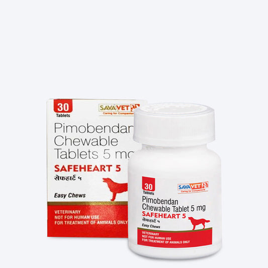 Savavet Safeheart 5 Pimobendane Chewable Tablets For Dog - 5 mg - 30 Tablets - Heads Up For Tails