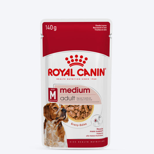 Royal Canin Medium Breed Adult Wet Dog Food - 140 g - Heads Up For Tails