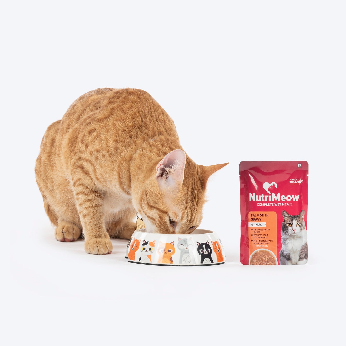 NutriMeow Salmon In Gravy Wet Food For Adult Cat - 80 gm