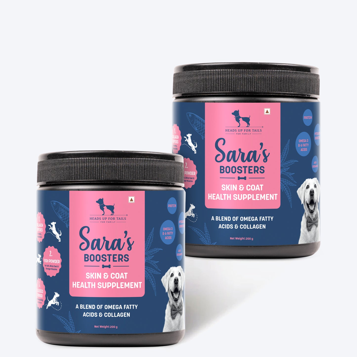 Sars's Boosters Skin & Coat Health Supplement For Dogs - 200 gm - Heads Up For Tails
