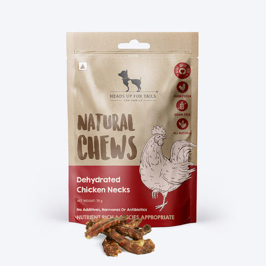 HUFT Natural Chews Doggie Dehydrated Chicken Neck - 70 g - Heads Up For Tails