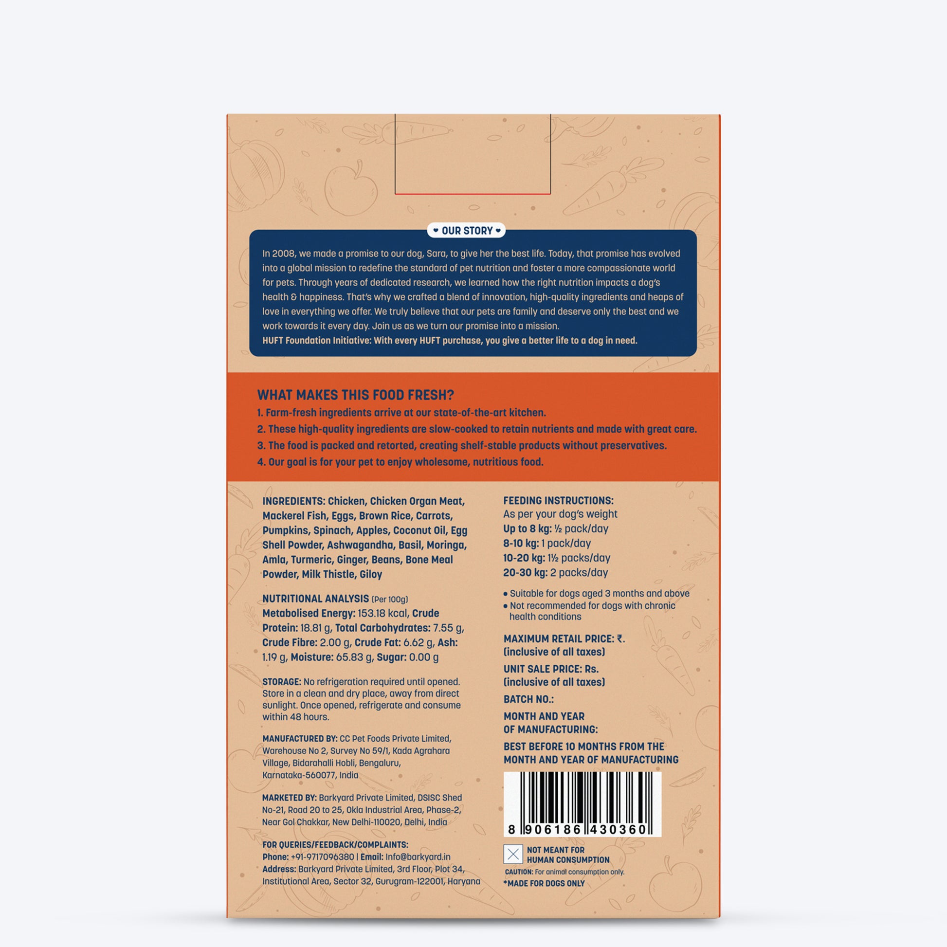 Sara's Wholesome Classic Chicken And Brown Rice Dog Food - Heads Up For Tails