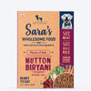 Sara's Wholesome Food Mutton Biryani, Flavours of India, 300 g, made with 50% meat and 50% vegetables and rice.