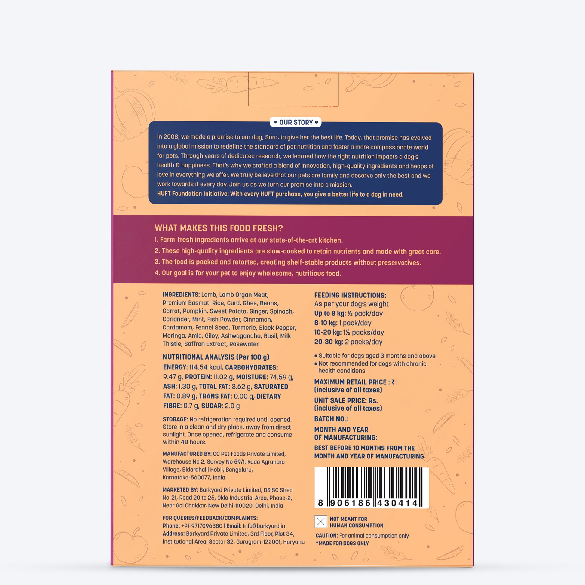 Sara's Wholesome Food Mutton Biryani - Flavours of India - 300 g - Heads Up For Tails