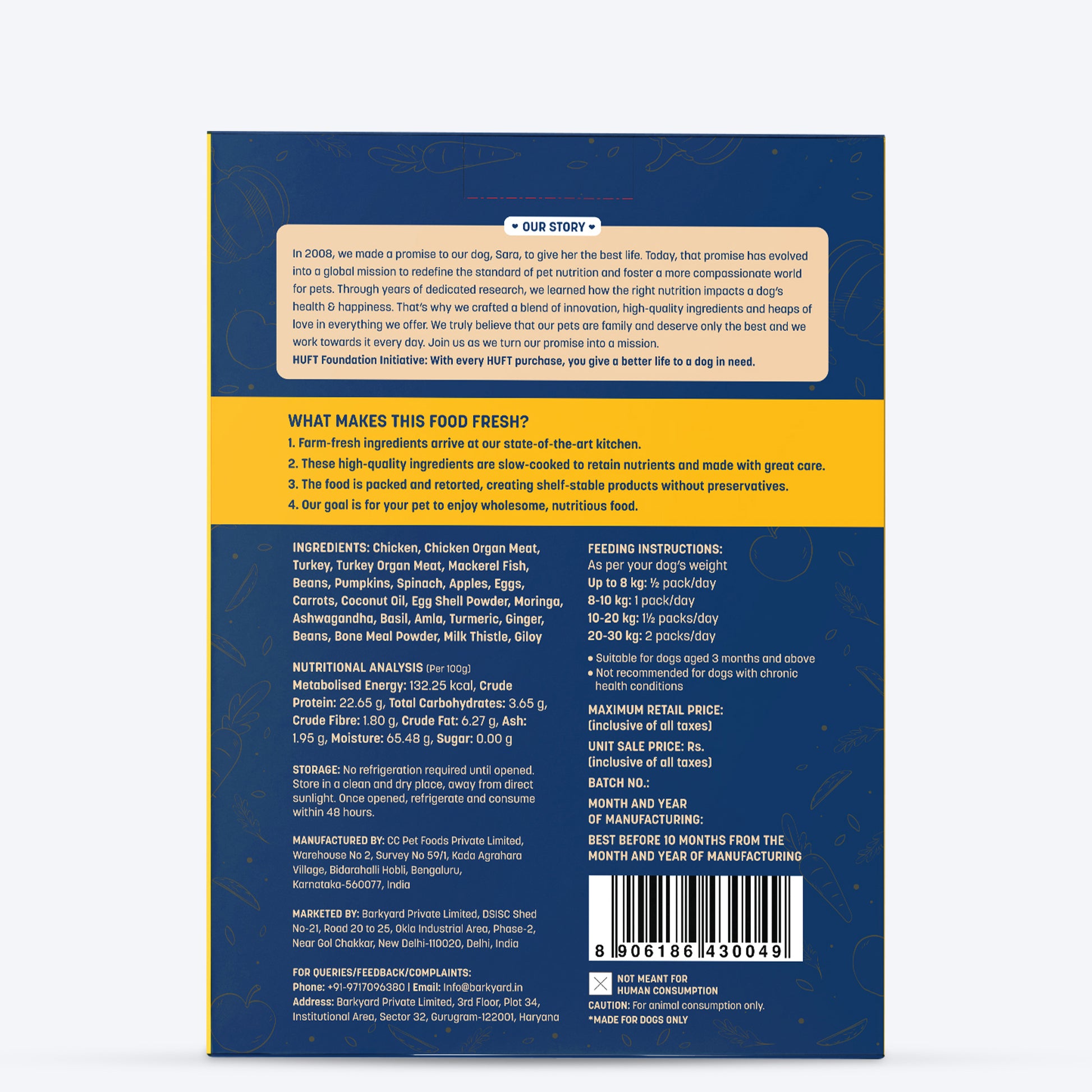 Sara's Wholesome Grain-Free Chicken And Turkey Dog Food - Heads Up For Tails