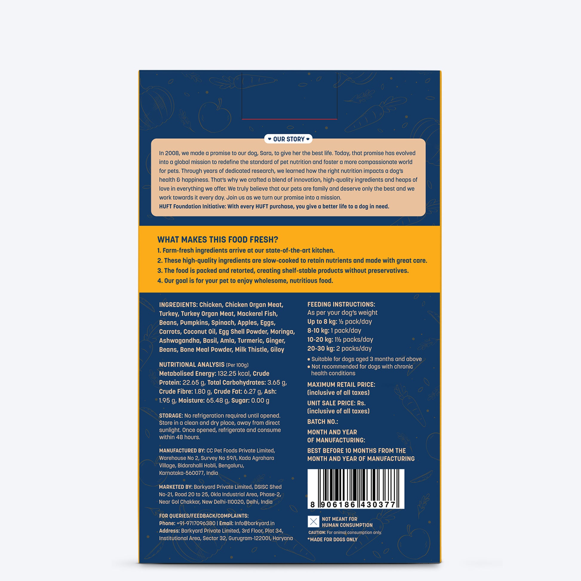 Sara's Wholesome Grain-Free Chicken And Turkey Dog Food - Heads Up For Tails