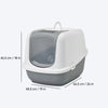 Savic Nestor Jumbo Cat Toilet - Cold Grey - 26 x 19 x 18 inch - Heads Up For Tails
