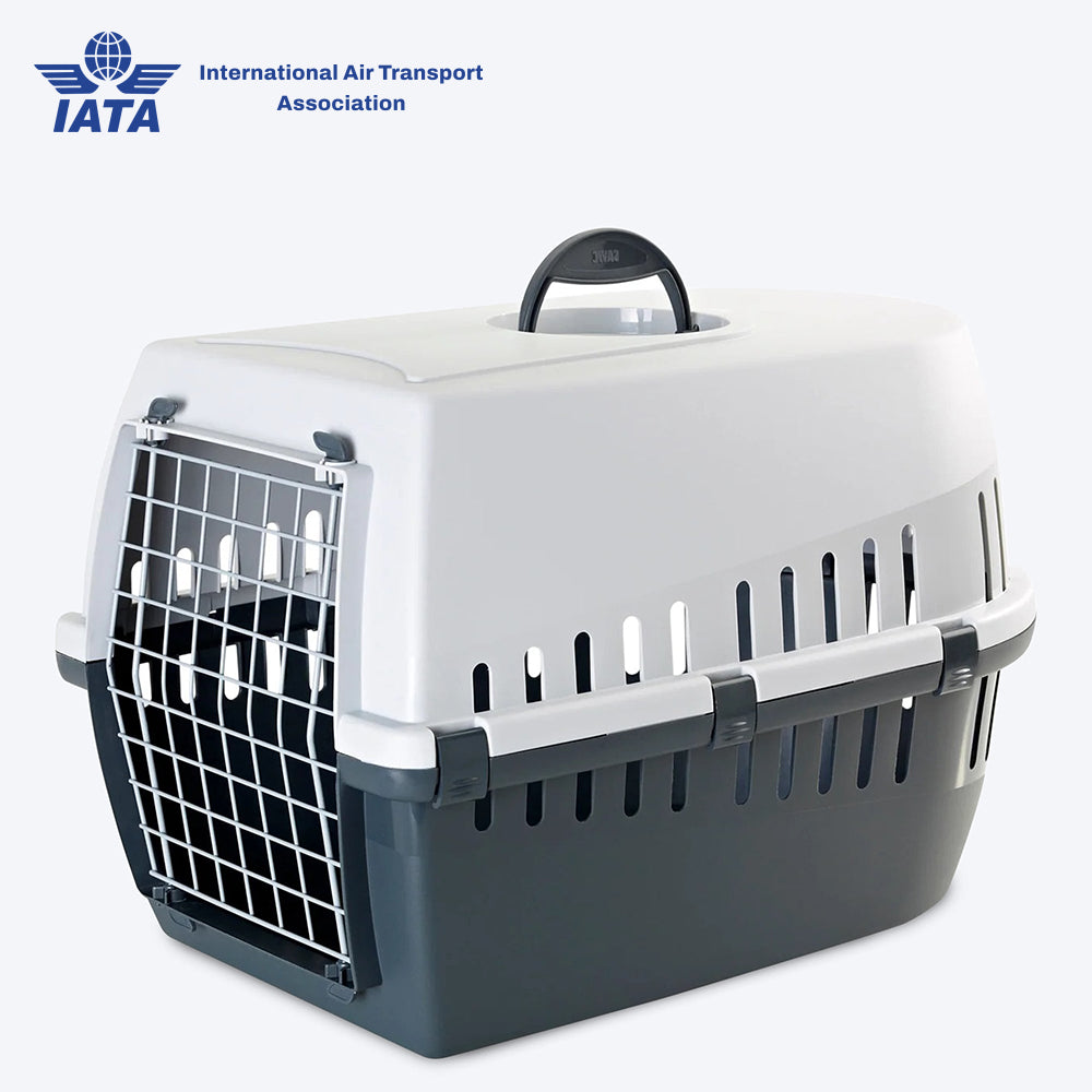 Savic Trotter 3 - Dog & Cat Carrier - Dark Grey - 24 x 16 x 15 inch - Holds up to 10 kg - Heads Up For Tails