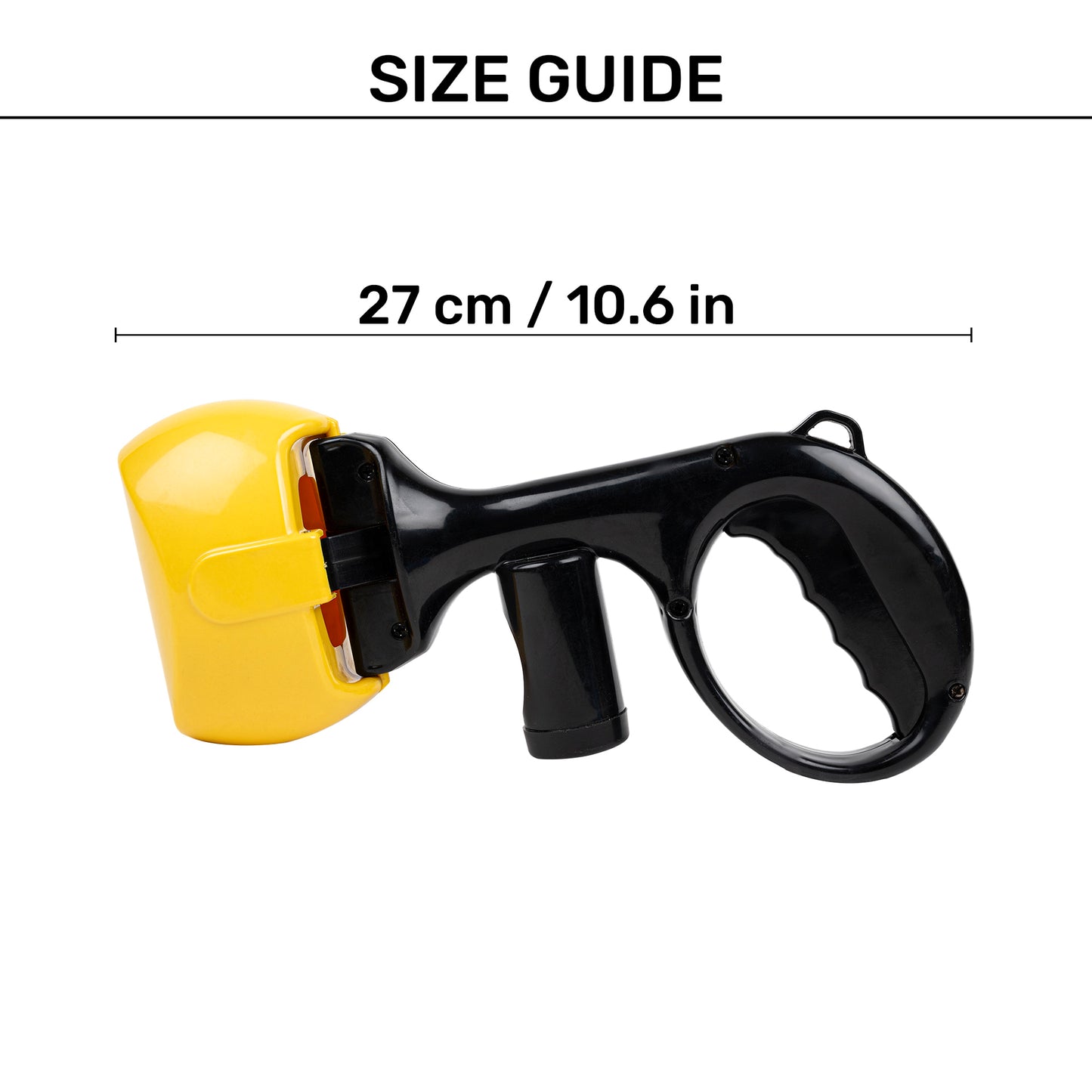 TLC Poop Scooper With Poop Bag Dispenser For Dog & Cat - Yellow & Black - Heads Up For Tails