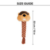 HUFT Busy Beaver Squeaky Plush Toy For Dog - Brown - Heads Up For Tails
