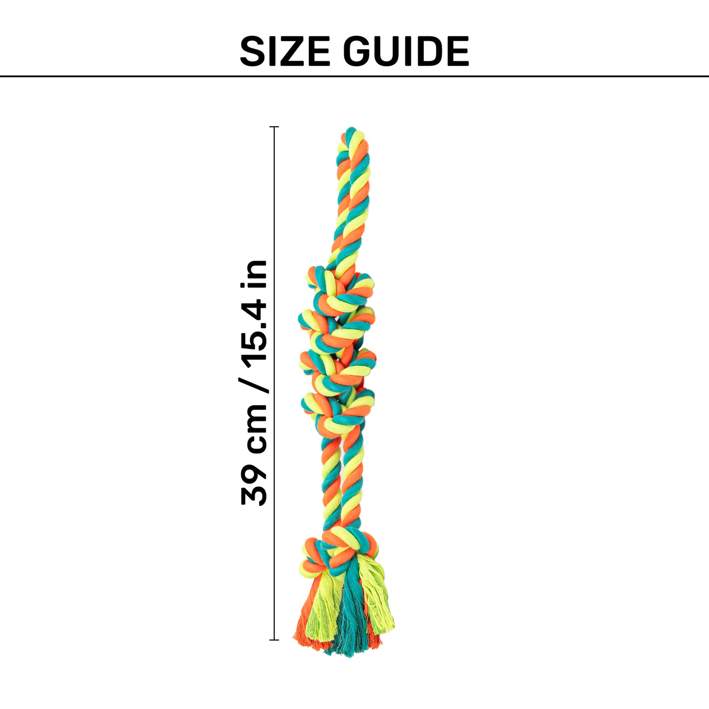 HUFT Tuggables Rope Toy For Dog - Neon Green - Heads Up For Tails