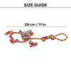HUFT Tuggables Rope Toy For Dog - Multicolor - Heads Up For Tails