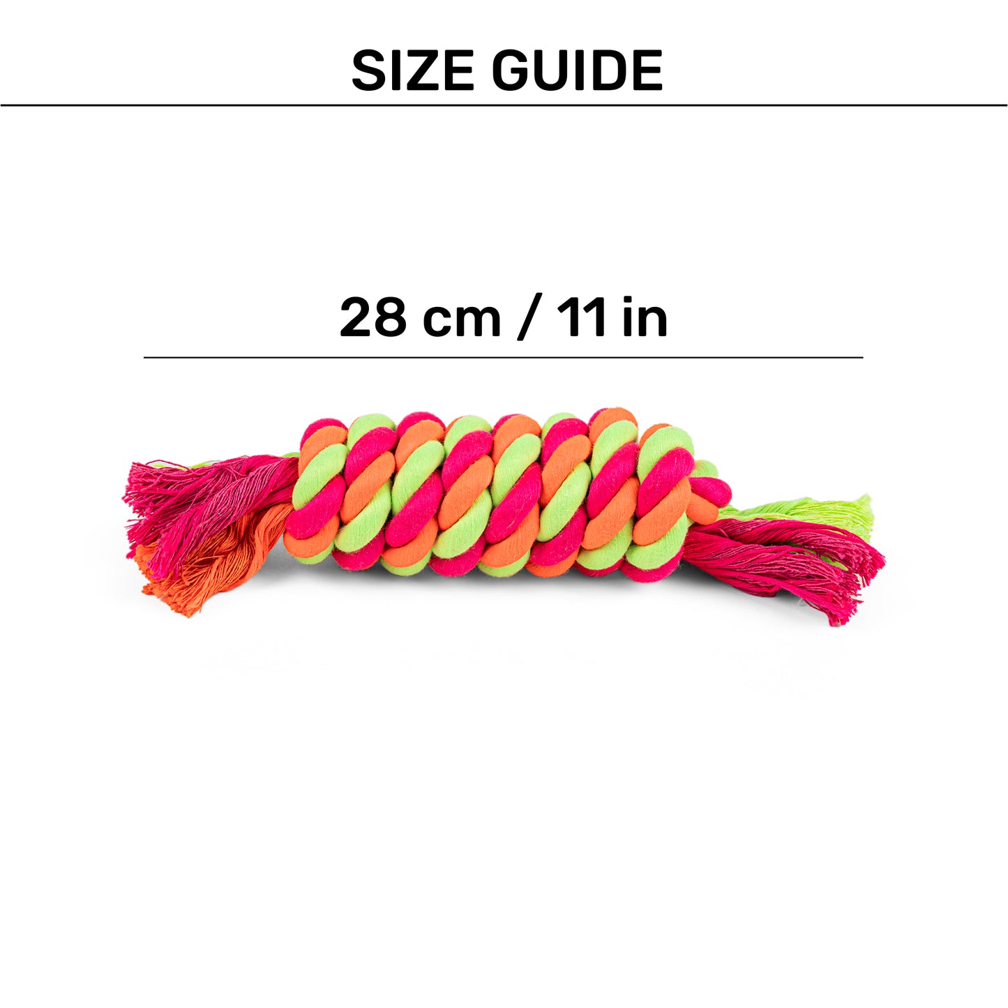 HUFT Tuggables Rope Toy For Dog - Multicolor - Heads Up For Tails