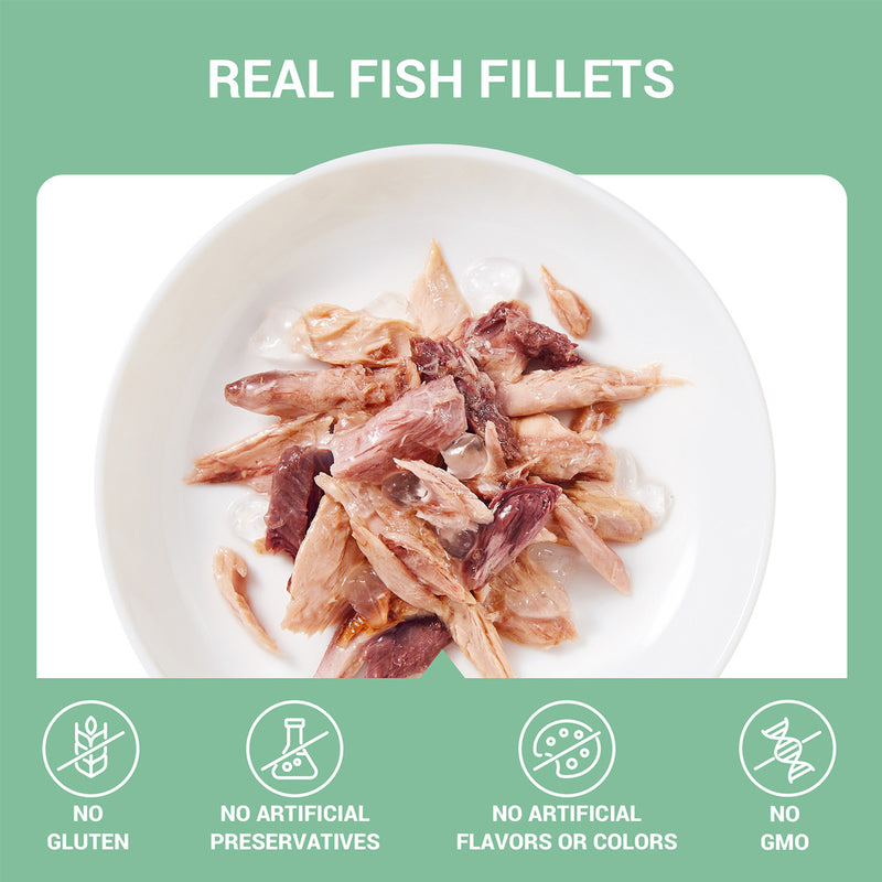 Schesir 52% Tuna in Jelly Wet Cat Food - (6 x 50 g) - Heads Up For Tails