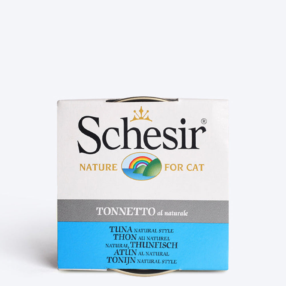 Schesir 54% Tuna Natural Style Wet Cat Food - 85 g - Heads Up For Tails