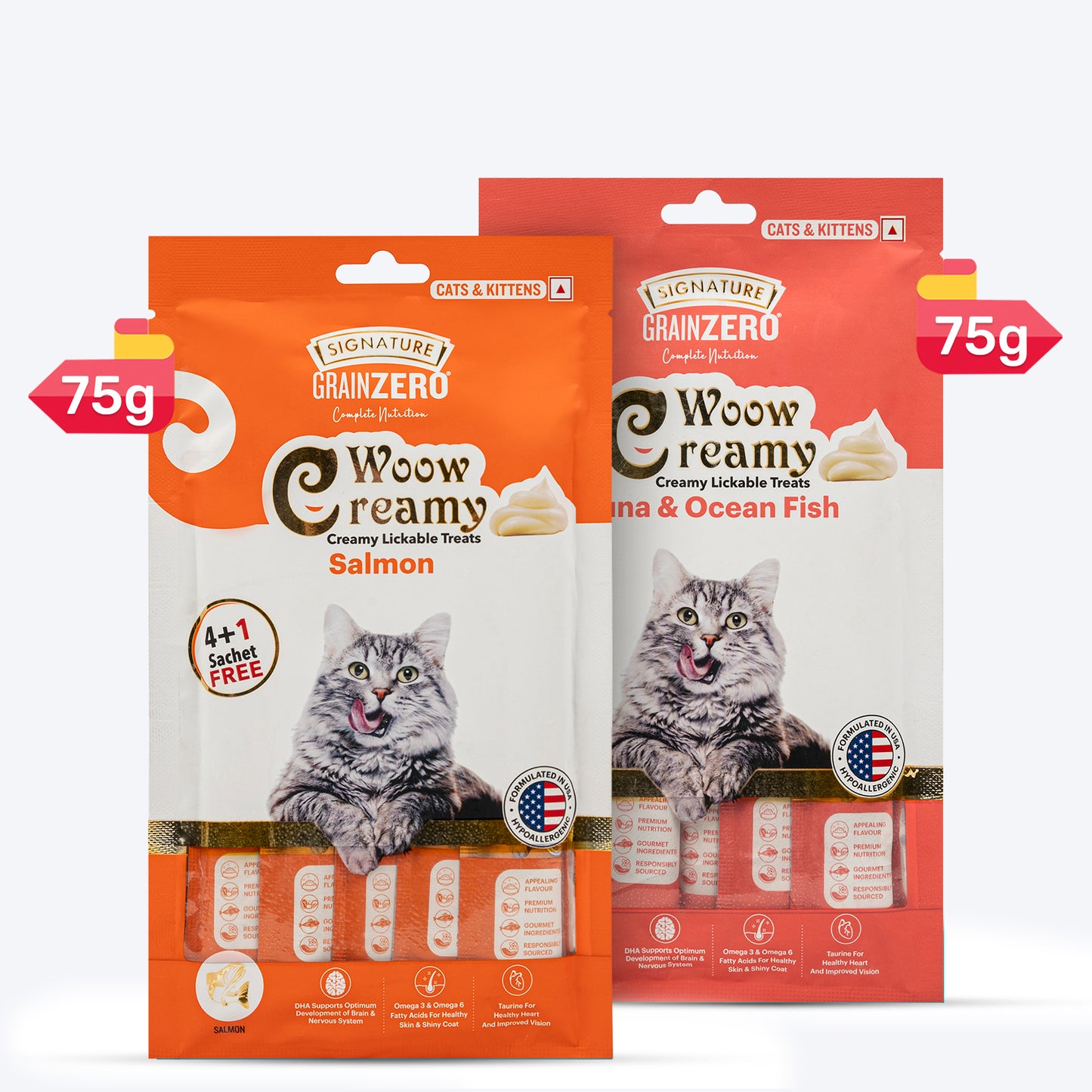 Signature Grain Zero Fishie Delights Treat Combo For Cat & Kitten - Heads Up For Tails